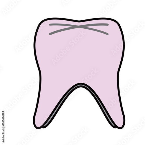Tooth Icon Set Simple Dental Medical Color Variations Dentistry Health Illustration