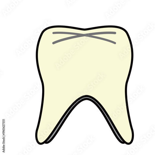 Tooth Icon Set Simple Dental Medical Color Variations Dentistry Health Illustration