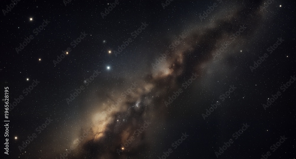 Fototapeta premium milky way galaxy core with vibrant nebulae and starfield nightscape