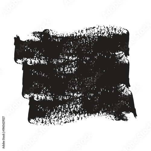 Black and white abstract art piece with textured brushstrokes