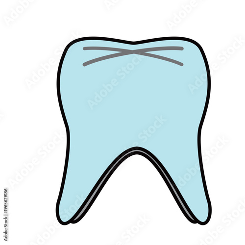 Tooth Icon Set Simple Dental Medical Color Variations Dentistry Health Illustration