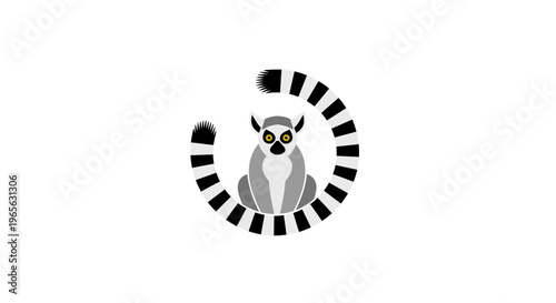 Ring-tailed Lemur Face Portrait Animal.