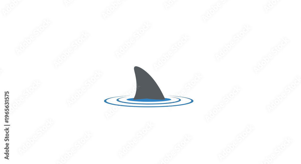 Fototapeta premium Shark fin in the water surface.