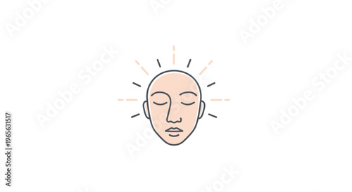 Serene Face with Closed Eyes Smiling.