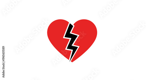 Shattered Heart Symbol Broken Love.