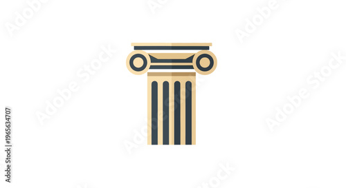 Ancient Greek Architecture Column Capital.