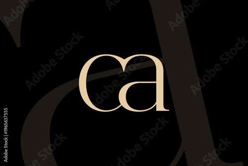 CA or AC letter logo icon design. Classic style luxury initials monogram.