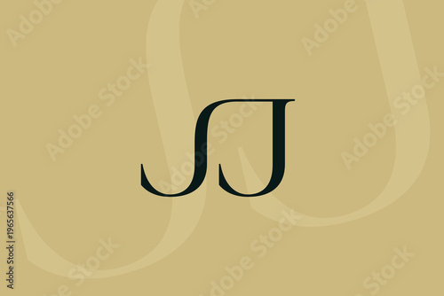 JJ letter logo icon design. Classic style luxury initials monogram.