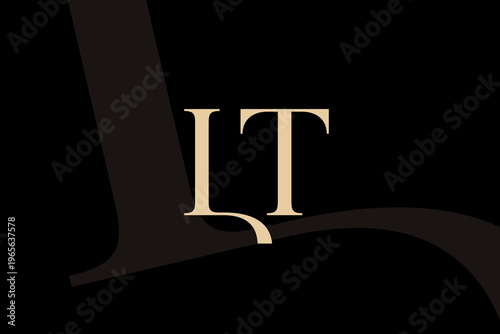 LT or TL letter logo icon design. Classic style luxury initials monogram.