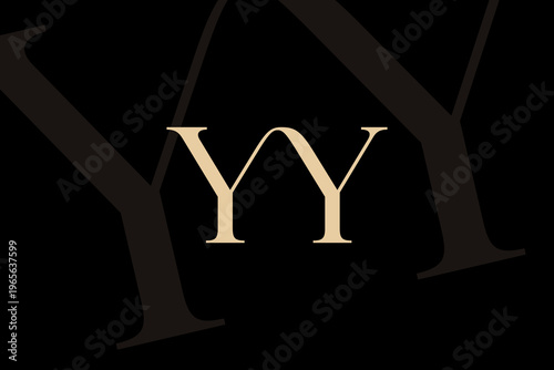 YA or AY letter logo icon design. Classic style luxury initials monogram.