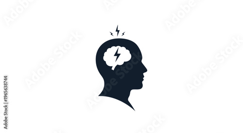 Black silhouette of a human head.