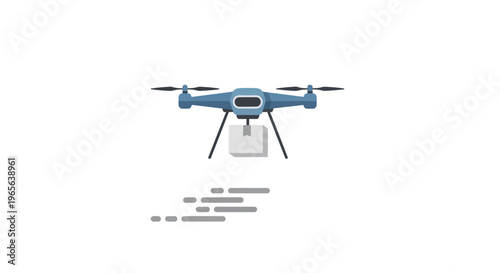 Blue drone with white camera.