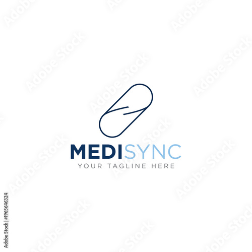 Minimalist S Letter Medical Capsule Logo Design