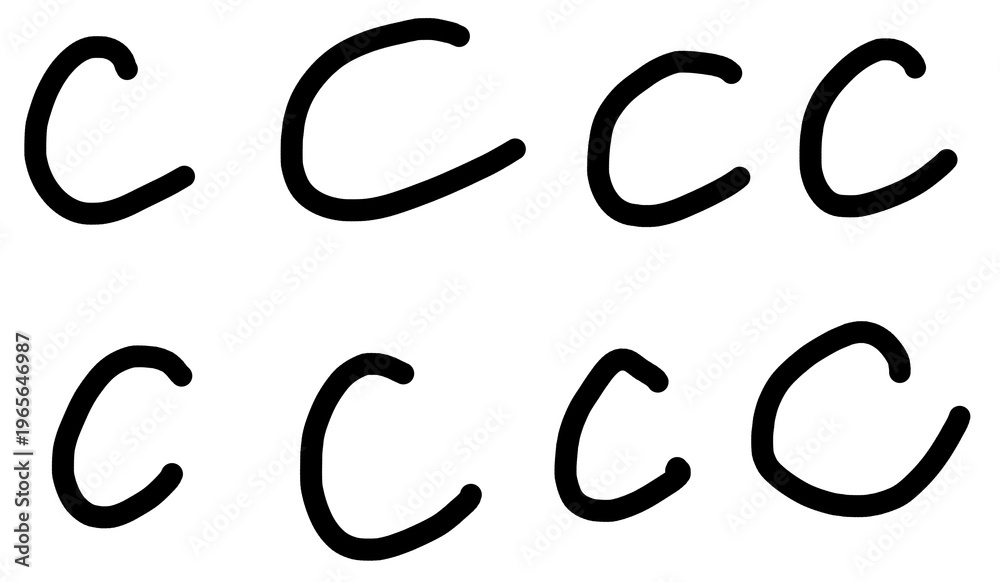 Fototapeta premium hand drawn alphabet C
