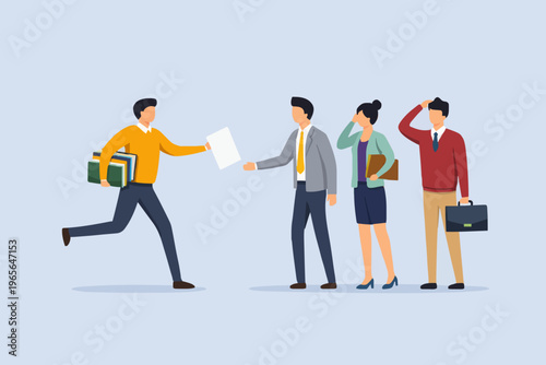 People with documents