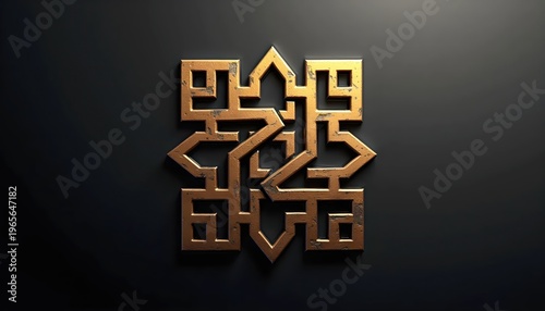 Minimal Gold Square Outline Luxury Abstract Background Design