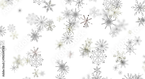 Konstfotografi Abstract falling snowflakes pattern, perfect for winter holiday themes and backgrounds