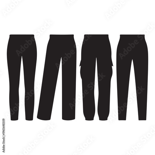 Pants silhouette icon representing everyday fashion and comfortable wear
