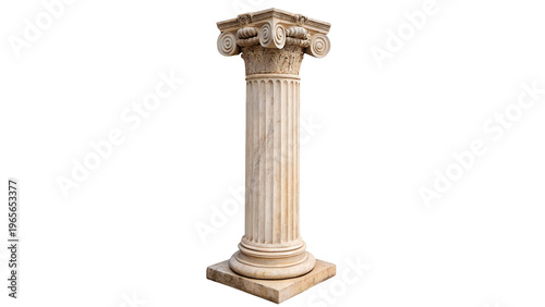 Photography Column stands upright isolated on transparent background cut out