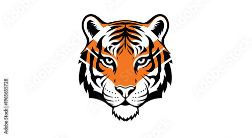 Detailed illustration of a tiger head.