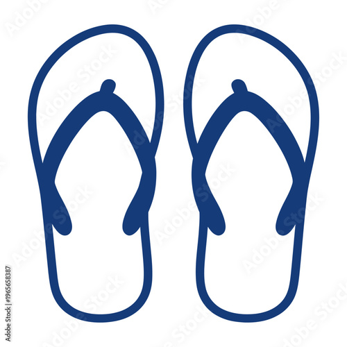Vector of blue flip-flops.