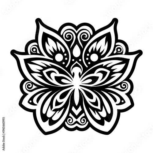 An icon of butterfly in solid style