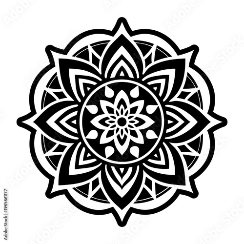 A glyph style icon depicting enlightenment symbol