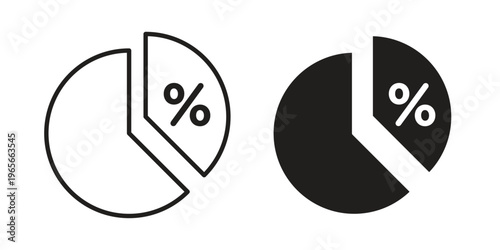 Ratio icon Line Design Vector Illustration. Solid Black icons
