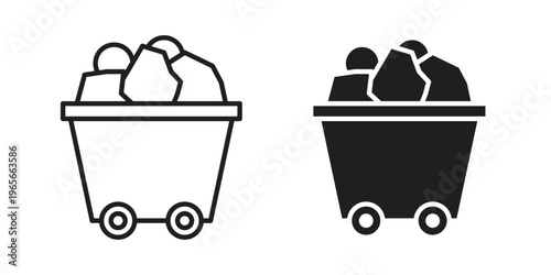 Raw material icon Line Design Vector Illustration. Solid Black icons