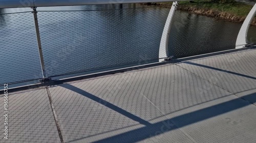 bridge safety railing made of stainless steel mesh.bridges, walkways  balconies high safety without blocking view mesh made of steel cables are tightly connected, which weather resistance service life