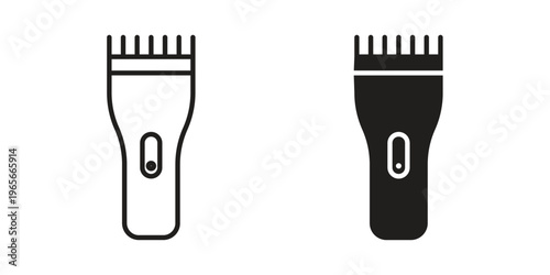 Trimmer icon Line Design Vector Illustration. Solid Black icons