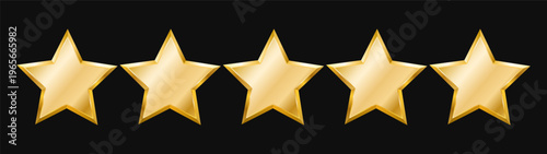 Vector realistic luxury star. Gold stars icon for ratings, a premium quality concept and VIP element for your design.