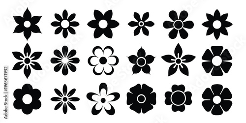 Collection of intricate geometric snowflake patterns in monochrome design