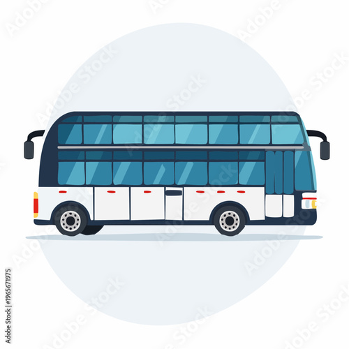 Double Decker Bus Vector Illustration For Public Transport And Tourism Concepts