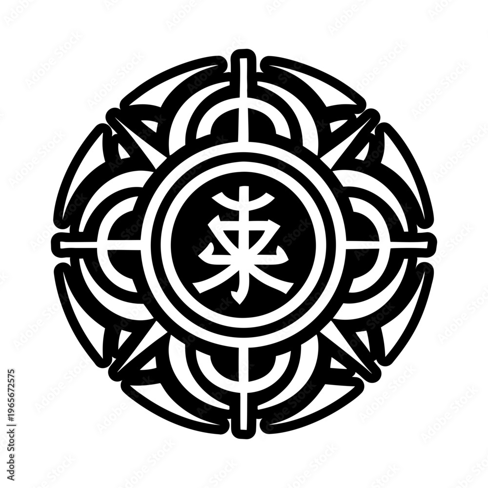 Fototapeta premium A glyph style icon of sacred symbol
