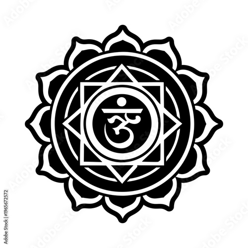 Chakra reiki icon in filled style