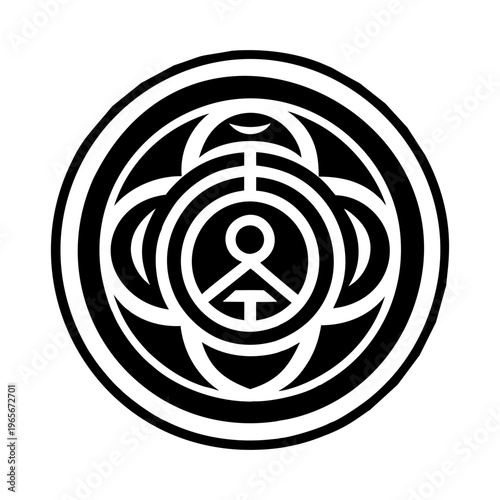 Convergence reiki icon in filled style