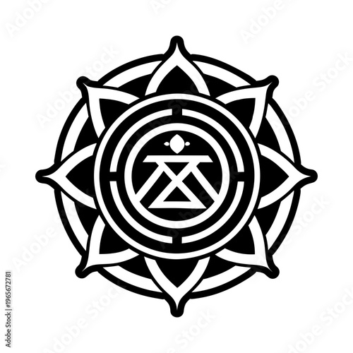A glyph style icon of divine energy symbol