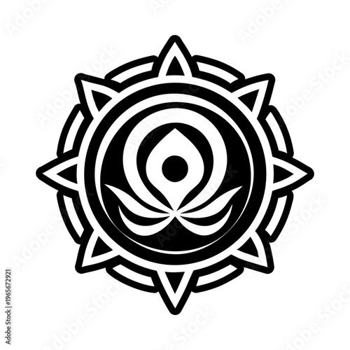 Ethereal healing icon in solid style