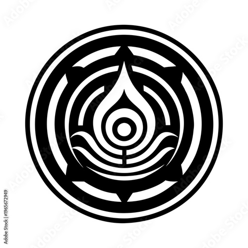 Reiki symbol icon in glyph style