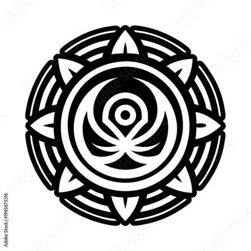 A solid style icon of natural healing symbol