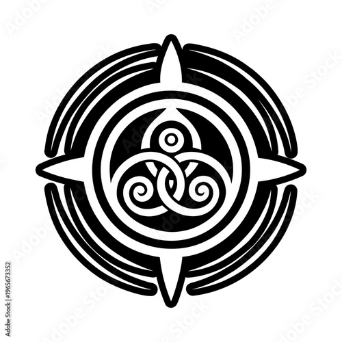 Spiral symbol icon in glyph style