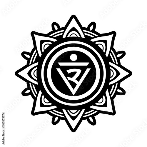 A filled style icon of connection reiki symbol