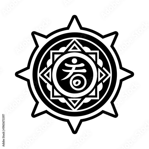 Divine symbol icon in solid style