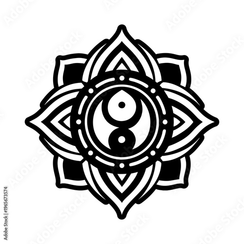 Serenity symbol icon in glyph style