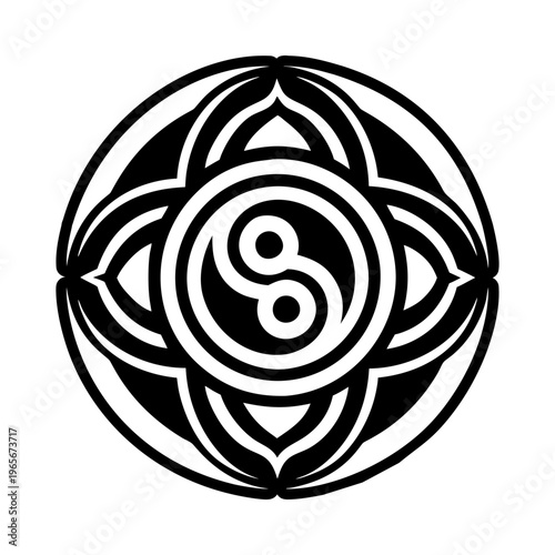 Swirl energy icon in solid style