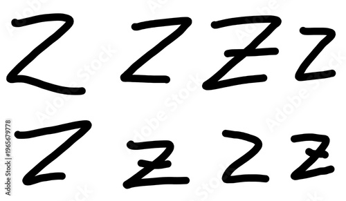hand drawn alphabet Z