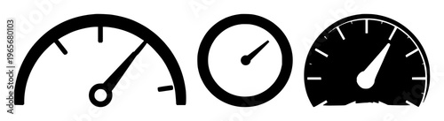 Accelerator speed icon set with solid black icon on white background featuring speed arrow, acceleration symbol, velocity indicator with monochrome and minimalist design