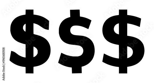 Profit margin dollar icon set with minimal black silhouette design featuring profit symbol, dollar sign, financial indicator with business and revenue