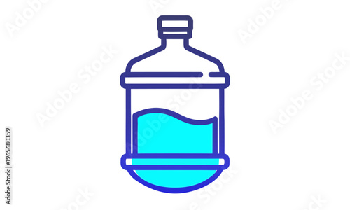 Large plastic mineral water bottle for cooler dispenser.